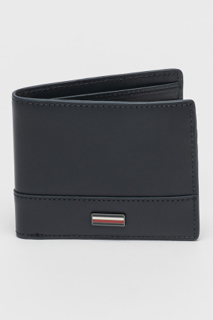 Accesorii - Portofel Bărbați, Tommy Hilfiger, Bleumarin, Piele Naturală, Logo Metalic