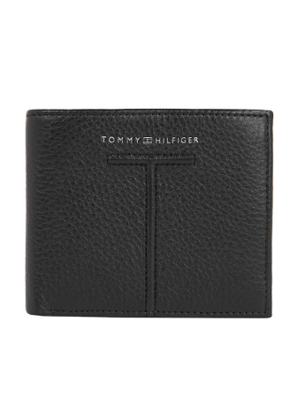 Portofele Barbati - Portofel Bărbați, Tommy Hilfiger, Negru, Central Cc Flap And Coin, Piele Naturală