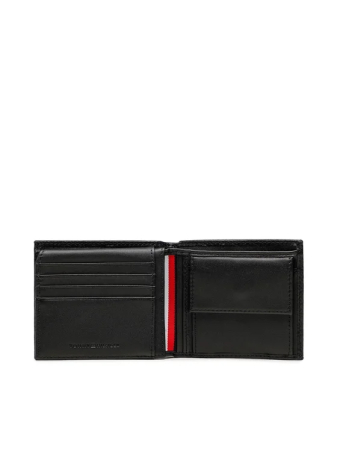 Portofel Bărbați, Tommy Hilfiger, Negru, Central Cc Flap And Coin, Piele Naturală [2]