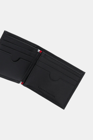 Portofel Bărbați, Tommy Hilfiger, Negru, Piele Naturală, Logo Metalic [2]