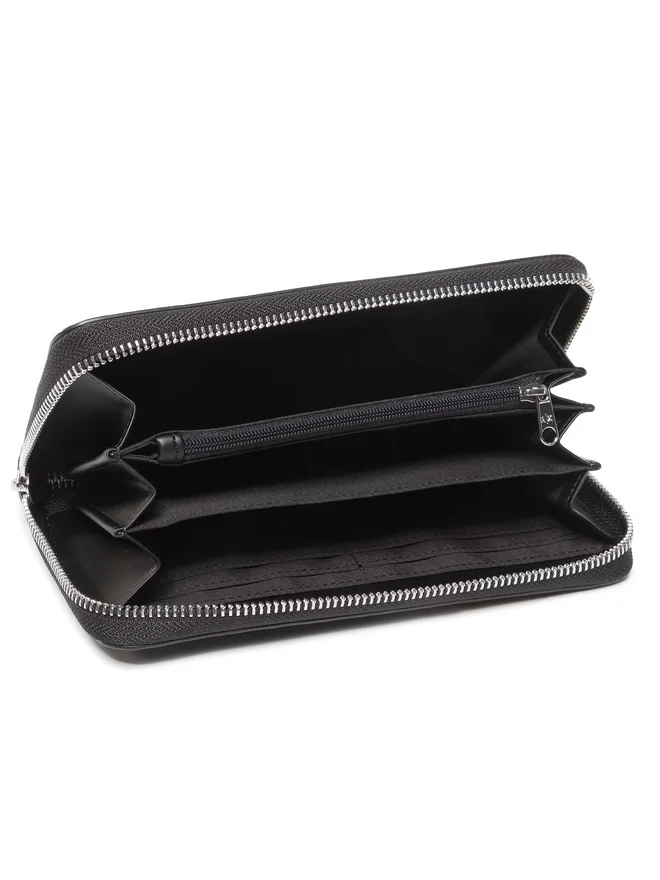 Portofel Dama, Armani Exchange, Negru, Logo in relief [2]