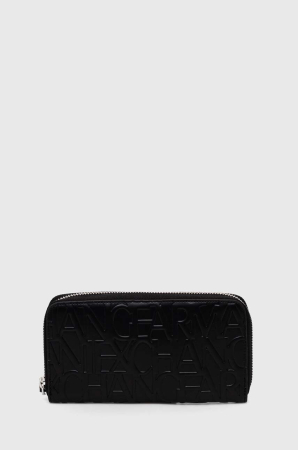 Portofel Dama, Armani Exchange, Negru, Logo in relief [3]