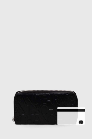 Portofel Dama, Armani Exchange, Negru, Logo in relief [6]