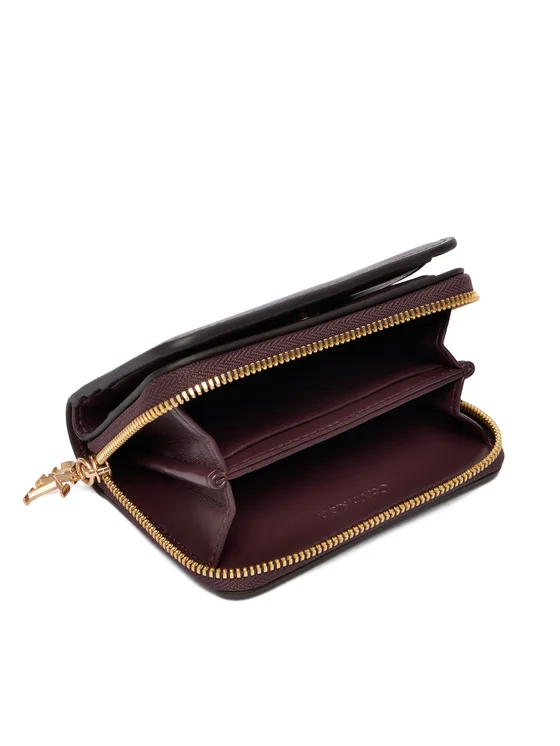 Portofel Dama, Calvin Klein, Burgundy, Piele Naturală [3]