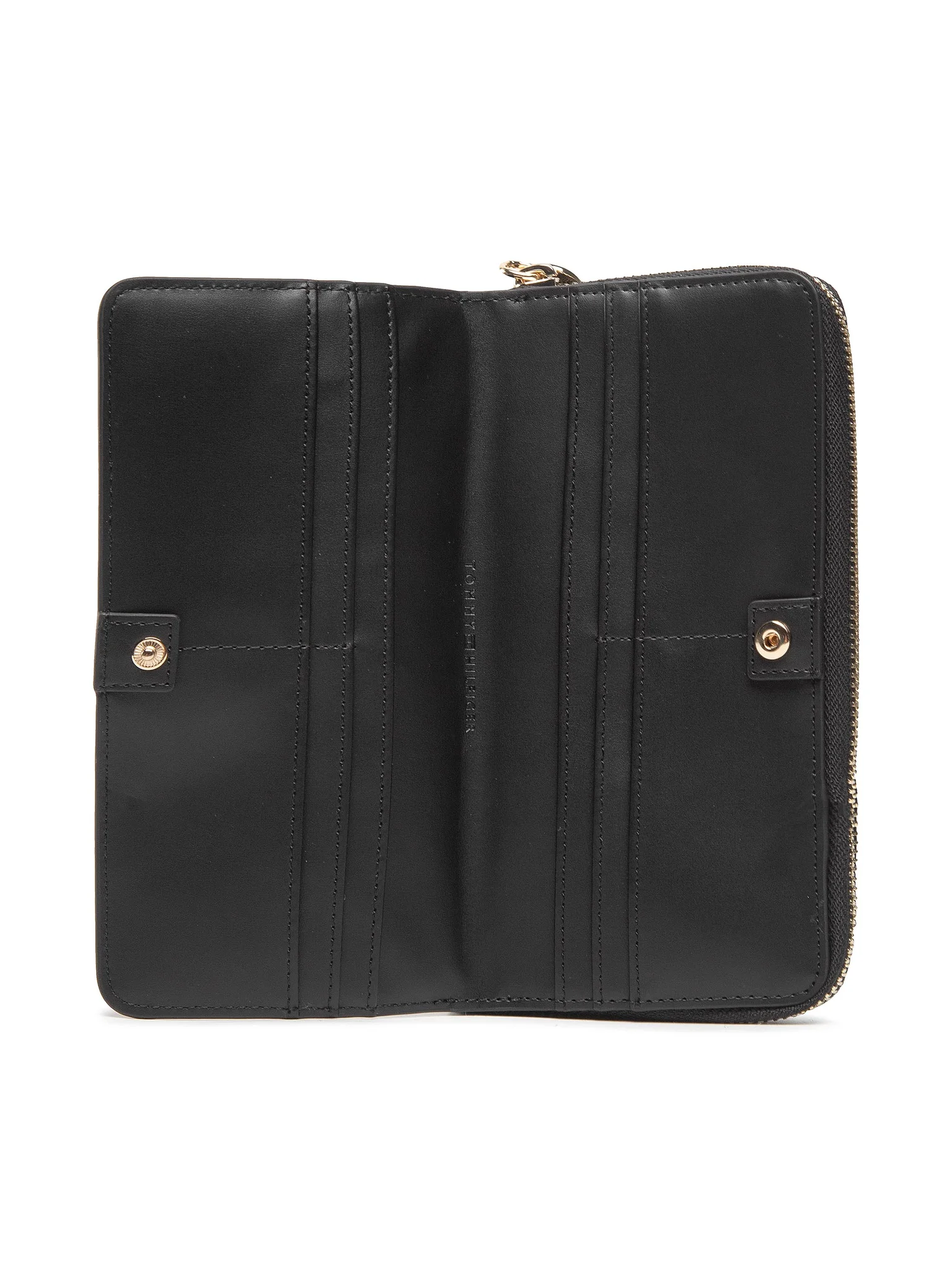 Portofel Dama, Tommy Hilfiger, Negru, Logo Metalic [3]