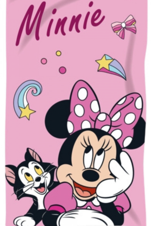 Prosop Plaja Copii, Minnie Mouse, Disney, Microfibra, Roz, 140 x 70 cm [1]