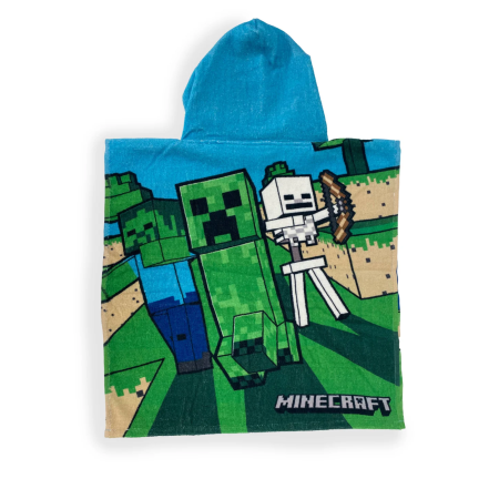 Prosop poncho copii, Minecraft, Bumbac, Multicolor [1]
