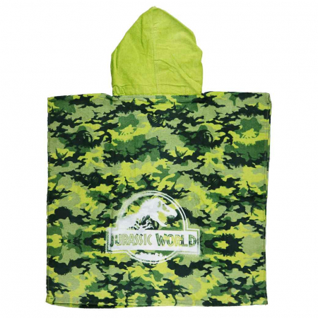 Prosop Poncho, Jurassic World, Copii, Bumbac, 120 x 60 cm [2]