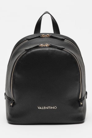 Rucsac Dama, Valentino, Alb, Logo Metalic, Piele ecologică, 25x25x12 cm