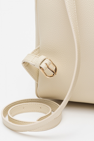 Rucsac Dama, Valentino, Alb, Logo Metalic, Piele ecologică, 25x25x12 cm [3]