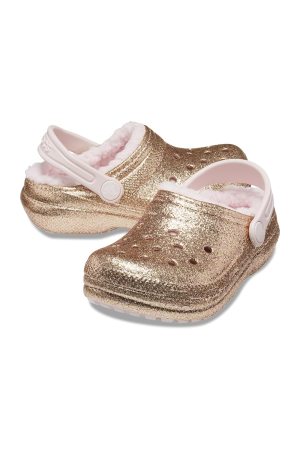 Saboți Copii, Crocs, Captusit cu plus, Glitter, Clogs, Roz [3]
