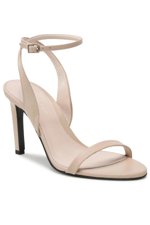 Sandale Dama, Calvin Klein, Stilleto, Bej, Piele naturală