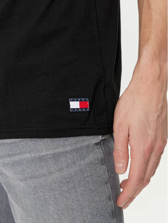 Set 2 tricouri bărbați, Tommy Jeans, Negru, Bumbac, Logo, Regular Fit [5]