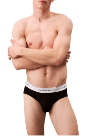 Set chiloti barbati, Calvin Klein, 3 Perechi, Negru, Bumbac, Logo [2]