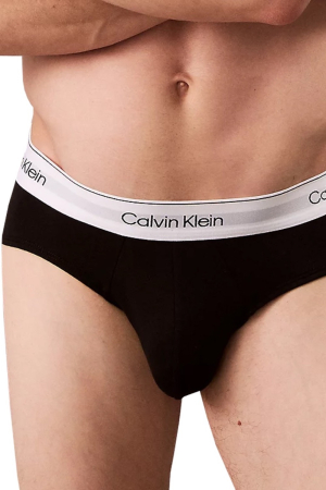 Set chiloti barbati, Calvin Klein, 3 Perechi, Negru, Bumbac, Logo [4]