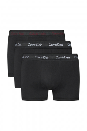 Lenjerie intima - Set de boxeri barbati, Calvin Klein, 3 perechi, Negru, Bumbac, XL