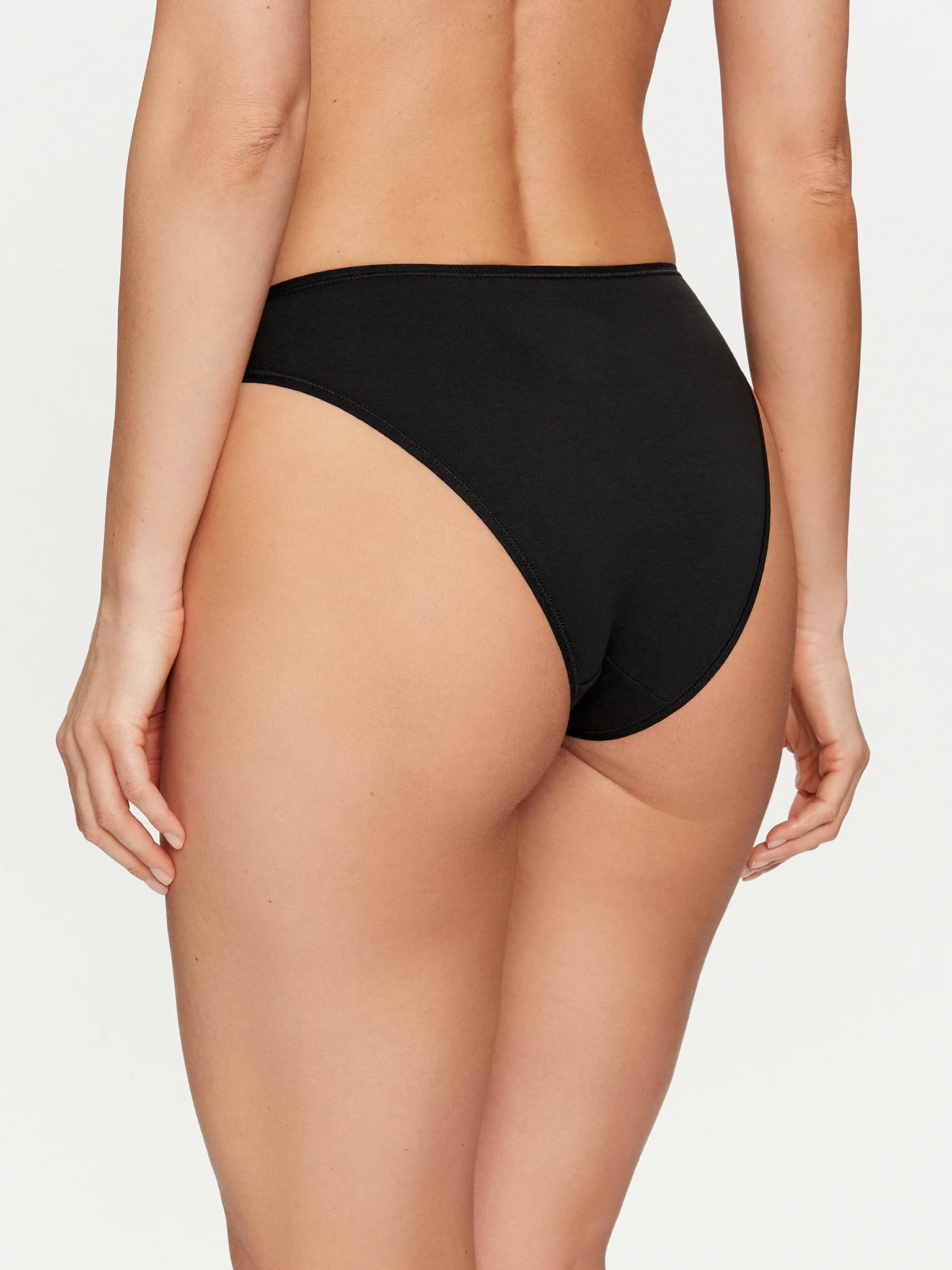 Set de chiloti dama, Calvin Klein, 3 perechi, Negru, Bumbac [2]