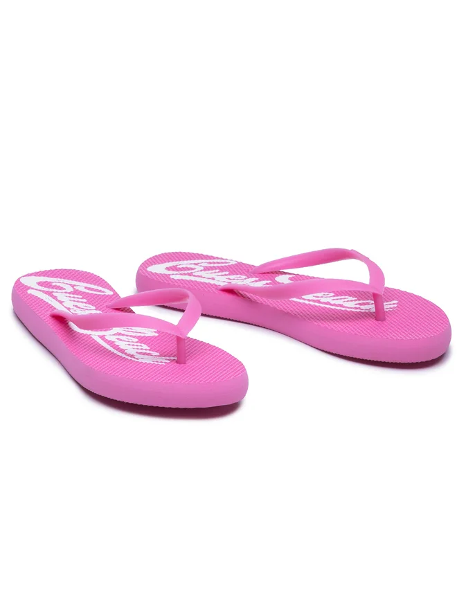 Slapi Dama, Guess, Plaja/Piscina, Logo Text, Roz [4]