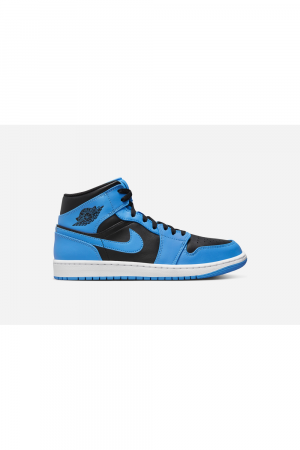 Sneakers Barbati, Air Jordan, 1 Mid, University Blue, Piele [1]