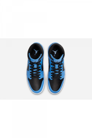 Sneakers Barbati, Air Jordan, 1 Mid, University Blue, Piele [3]