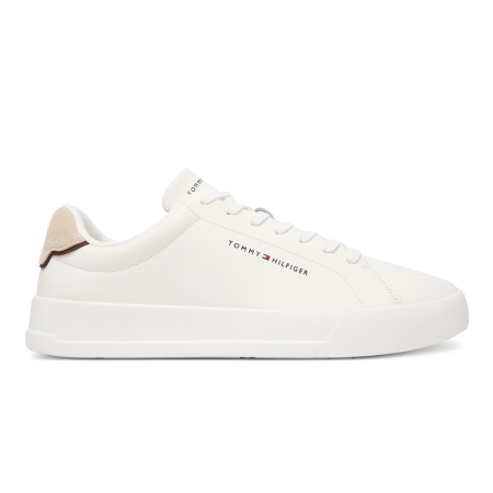 Incaltaminte - Sneakers Barbati, Tommy Hilfiger, Alb, Piele Naturală
