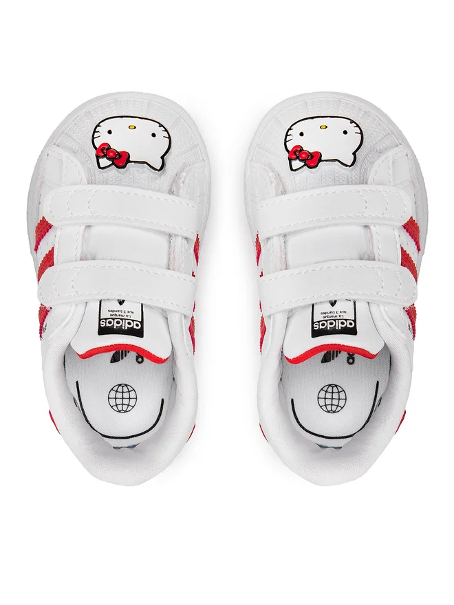 Sneakers Copii, Adidas Originals, Hello Kitty, Superstar, Alb, 27 EU [5]