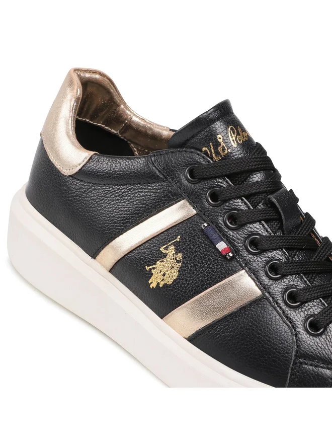 Sneakers Dama, U.S. Polo Assn., Negru, Piele naturală si ecologică [4]