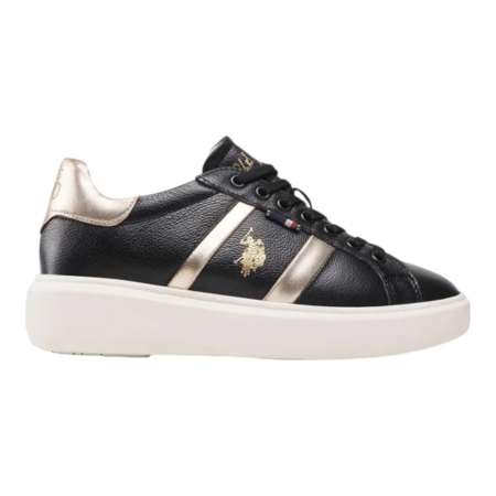 Sneakers Dama, U.S. Polo Assn., Negru, Piele naturală si ecologică [1]