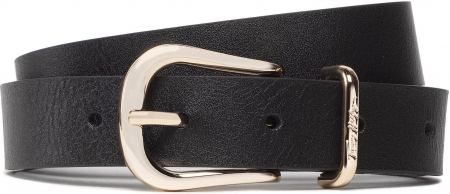Tommy Hilfiger, Curea de piele Signature Chic, Negru, 80 [2]