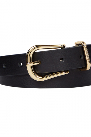 Tommy Hilfiger, Curea de piele Signature Chic, Negru, 80 [3]
