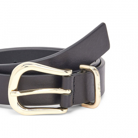 Tommy Hilfiger, Curea de piele Signature Chic, Negru, 80 [1]