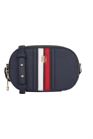 Accesorii - Tommy Hilfiger, Geanta crossbody din piele ecologica, Element, Albastru inchis