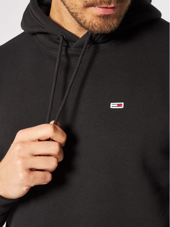 Tommy Jeans, Hanorac Bărbați, Regular fit, Cu buzunar kangaroo, Negru [4]