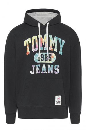 Tommy Jeans, Hanorac Bărbați, Din bumbac organic cu imprimeu, Negru, M [4]