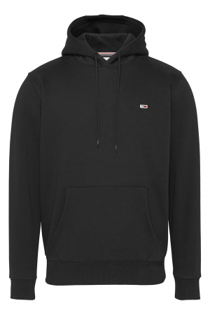 Tommy Jeans, Hanorac Bărbați, Regular fit, Cu buzunar kangaroo, Negru
