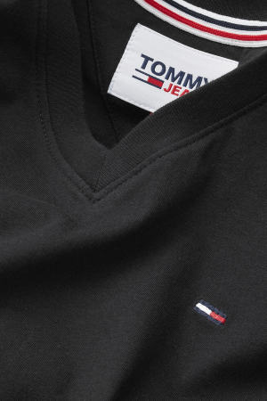 Tommy Jeans, Tricou Barbati, De bumbac organic cu decolteu in V [5]