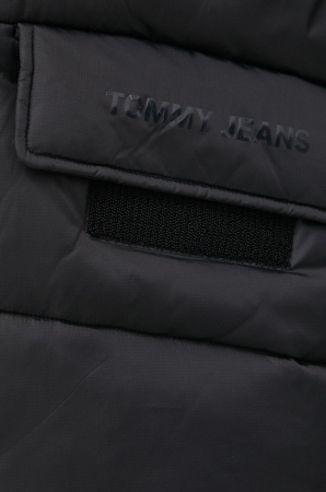 Tommy Jeans, Vesta Barbati, Cu vatelina si aspect matlasat, Negru [6]