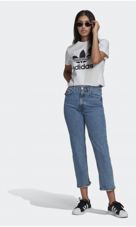 Tricou Dama, Adidas Originals, Trefoil Tee, Alb, Bumbac, Logo Printat, L [3]