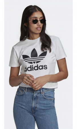 Tricou Dama, Adidas Originals, Trefoil Tee, Alb, Bumbac, Logo Printat, L [1]