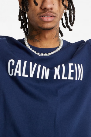 Tricou Barbati, Calvin Klein, Albastru, Bumbac, M, Oversized Fit [2]