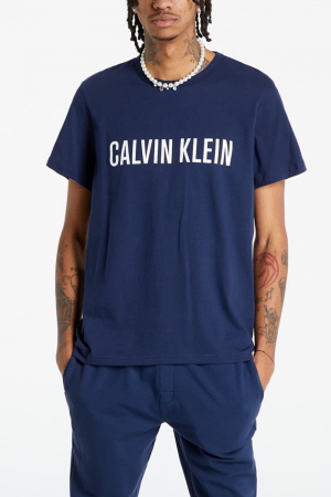 Tricouri - Tricou Barbati, Calvin Klein, Albastru, Bumbac, M, Oversized Fit