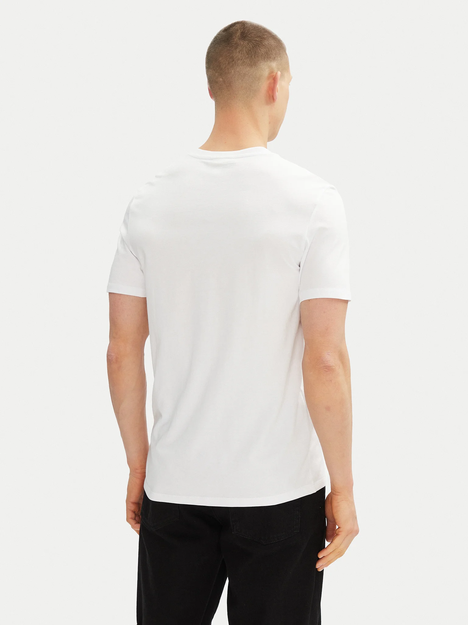 Tricou Bărbați, Calvin Klein, Guler in V, Bumbac, Mini Logo [1]