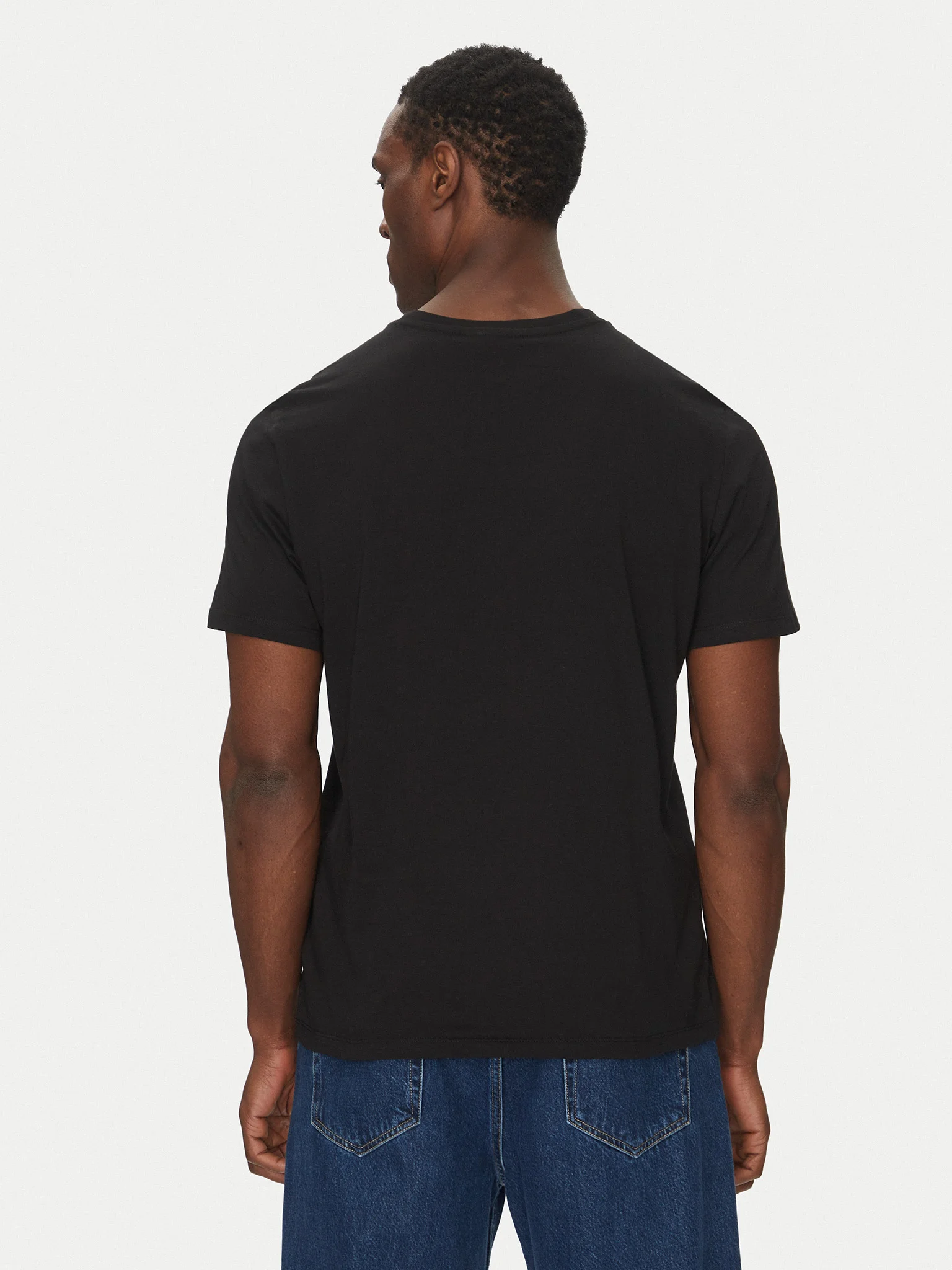 Tricou Bărbați, Calvin Klein, Guler in V, Bumbac, Mini Logo [1]