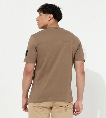 Tricou Barbati, CALVIN KLEIN JEANS, 100% Bumbac organic, Bej [1]