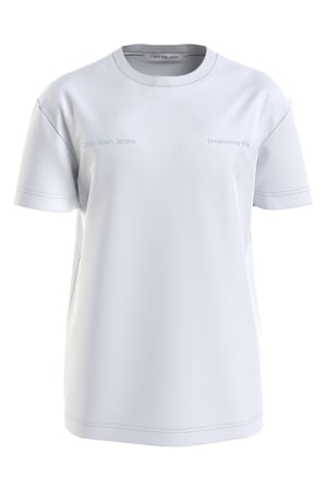 Tricouri - Tricou Barbati, Calvin Klein Jeans, Alb, Bumbac, Logo in relief