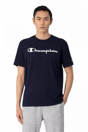 Tricouri - Tricou Barbati, Champion, Text, Albastru inchis, Bumbac, Logo