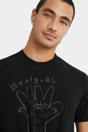Tricou Bărbați, Desigual, Negru, Bumbac, Imprimeu [2]