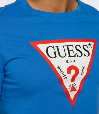 Tricou Barbati, Guess, Albastru, 100% Bumbac, XL [4]