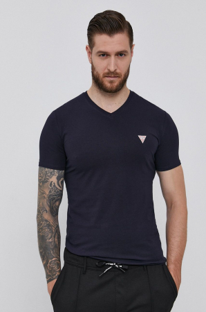 Tricou Barbati, Guess, Albastru inchis, Guler in V, Bumbac, XL [1]
