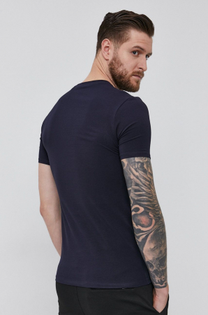 Tricou Barbati, Guess, Albastru inchis, Guler in V, Bumbac, XL [2]